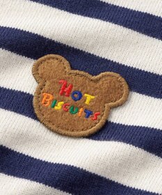 MIKI HOUSE HOT BISCUITS ボーダー柄長袖Tシャツ＆ベビースパッツギフトセット【BOX付き】