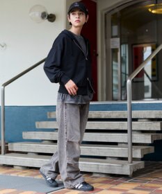 WEGO 【S～Lサイズ展開/ウエスト調整可】パラシュートデニムパンツ