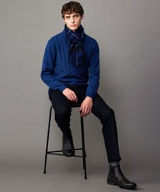 JOSEPH ABBOUD 【カシミヤ混/洗える】カシミヤブレンド ハイネック プルオーバー ニット