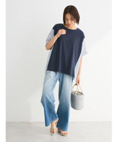 Green Parks 異素材脇切り替えドッキングプルオーバー