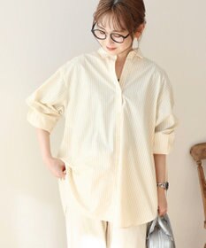 AMERICAN HOLIC 【WEB限定】イージーケアバックギャザーリボンシャツ