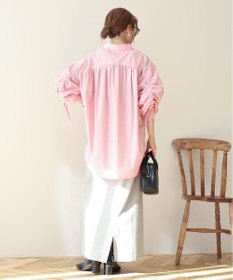 AMERICAN HOLIC 【WEB限定】イージーケアバックギャザーリボンシャツ