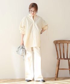 AMERICAN HOLIC 【WEB限定】イージーケアバックギャザーリボンシャツ