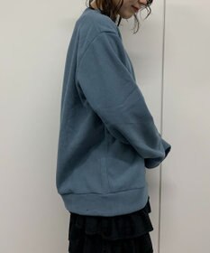 WEGO 【ユニセックス着用ITEM】ワッフルフリースOP刺繍クルートレーナー