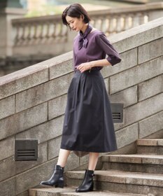 J.PRESS LADIES 【洗える】SOLO ECOタフタ タック スカート