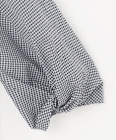 J.PRESS LADIES 【洗える】バイカラーギンガム&ストライプ ブラウス