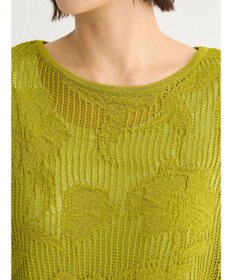 Green Parks 花柄メッシュニットプルオーバー