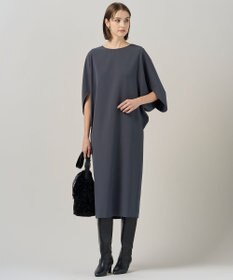 ICB 【洗える】 ウールライクストレッチ ドルマンスリーブワンピース