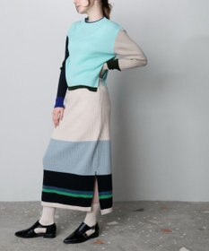 TRICOTE PLAIN RIB MULTI SKIRT／無地リブMULTI SKIRT