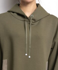 Tiaclasse 【洗える】ダンボール切替パーカーワンピース