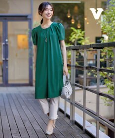 Tiaclasse L 【洗える】カットソーフレアAラインワンピース