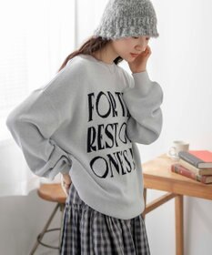 WEGO ロゴジャガードニットプルオーバー