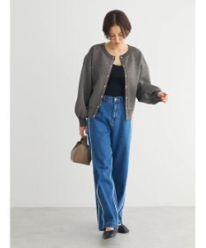 Green Parks ・Ｄｏｕｂｌｅ　Ｆｌａｇｓフリンジラインストレートデニム