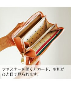 tsumori chisato CARRY バルーンに乗って ラウンドファスナー長財布 【アニマルプリント＆刺繍】
