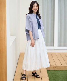 ANY 【手洗い可】コットンリネンブラウス