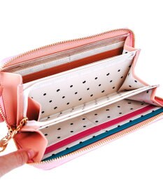 tsumori chisato CARRY バルーンに乗って ラウンドファスナー長財布 【アニマルプリント＆刺繍】