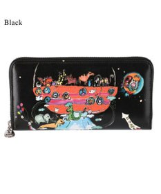 tsumori chisato CARRY バルーンに乗って ラウンドファスナー長財布 【アニマルプリント＆刺繍】