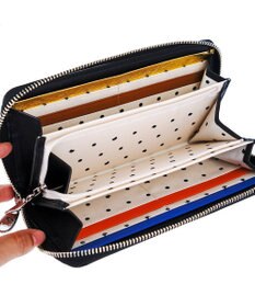 tsumori chisato CARRY バルーンに乗って ラウンドファスナー長財布 【アニマルプリント＆刺繍】