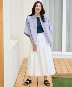 ANY 【手洗い可】コットンリネンブラウス