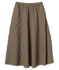 Green Parks ・ｆｕｒｒｙ　ｒａｔｅエンボスサイドタックフレアスカート