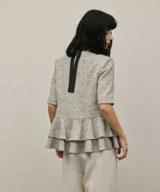 GRACE CONTINENTAL ペプラムツイードジャケット