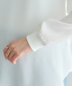 YECCA VECCA 2wayリブMIXジョーゼットブラウス