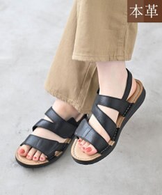 Pointer 本革 甲幅調整 マジックテープ付きサンダル