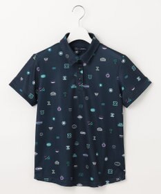 23区GOLF 【WOMEN】【UVケア/吸水速乾】マルチステッカープリント ポロシャツ