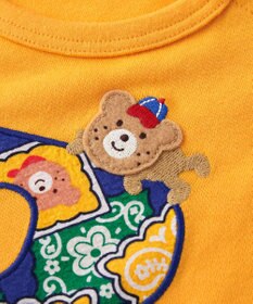 MIKI HOUSE HOT BISCUITS 【80-120cm】 バンダナ柄 ワッペン 半袖Tシャツ