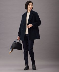 J.PRESS LADIES L Jackal 140sソフトメルトン Pコート