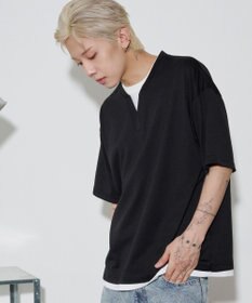 WEGO 【ユニセックス着用ITEM】キーネックフェイクレイヤードT（SS）