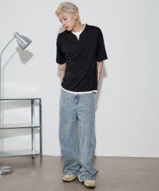 WEGO 【ユニセックス着用ITEM】キーネックフェイクレイヤードT（SS）