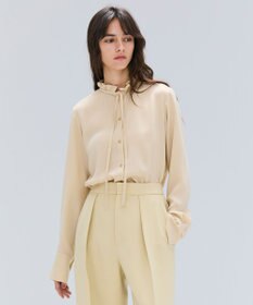 BEIGE， 【洗える】STOW / フリルタイブラウス