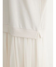 Green Parks ７分袖チュールドッキングロゴワンピース