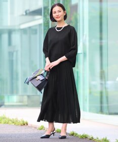 自由区 【セットアップ対応・洗える】ヴィスコースシアーニット スカート