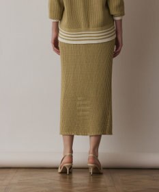 GRACE CONTINENTAL メッシュタイトニットスカート