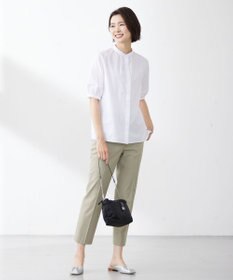 J.PRESS LADIES S 【洗える】ボイルEASYCARE バンドカラー ブラウス