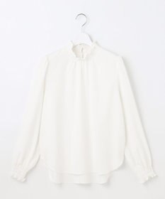 Feroux 【洗える】スタンドネックブラウス