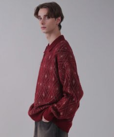 WEGO 【ユニセックス着用ITEM】アーガイルニットポロ