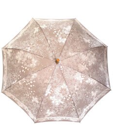 槇田商店 Kirie ドットフラワー モカブラウン 長傘