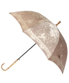 槇田商店 Kirie ドットフラワー モカブラウン 長傘