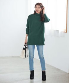 Tiaclasse 【新色追加・洗える】ランダムリブ編みドルマンニットチュニック