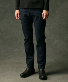 JOSEPH ABBOUD 【ストレッチ/JAPANファブリック/きれいめ】ストライプジャカード デニム ネイビー系1