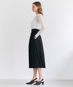 BEIGE， BERNARD / リネン混 ゴールドジップ ハイウエススカート