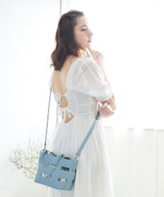 style code 【MERCURYDUO/マーキュリーデュオ】軽量メッシュ　花柄巾着付ミニトートバッグ