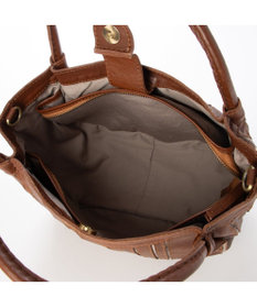 UNBILLION ピークスピーク PEAKS PEAK / ソフトレザーマルチストライプラウンド2wayバッグ