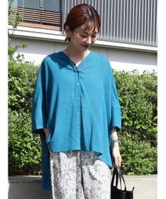 AMERICAN HOLIC バックギャザーＶネックシアーシャツ