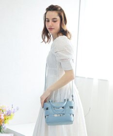 style code 【MERCURYDUO/マーキュリーデュオ】軽量メッシュ　花柄巾着付ミニトートバッグ