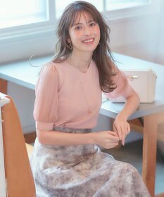 ANY SIS L 【洗える】シアースリーブコンビ ニット