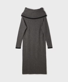 GRACE CONTINENTAL バイカラーオフショルニットワンピース